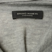 Bruno Manetti Poloshirt aus grauem Strick