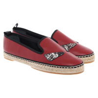 Fendi Slippers/Ballerinas Leather in Bordeaux