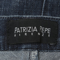 Patrizia Pepe Gonna di jeans con finiture borchiate