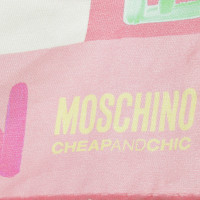 Moschino Cheap And Chic Silk scarf with heart motif