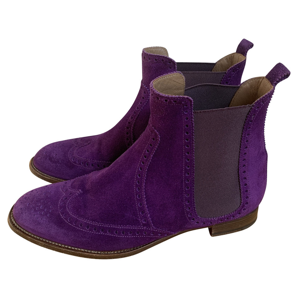 Hermès Ankle boots Suede in Violet