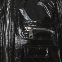 Dolce & Gabbana Veste en cuir noir