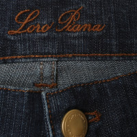 Loro Piana Jeans in Dunkelblau mit Aufschlag