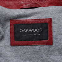 Oakwood Veste/Manteau en Cuir en Rouge