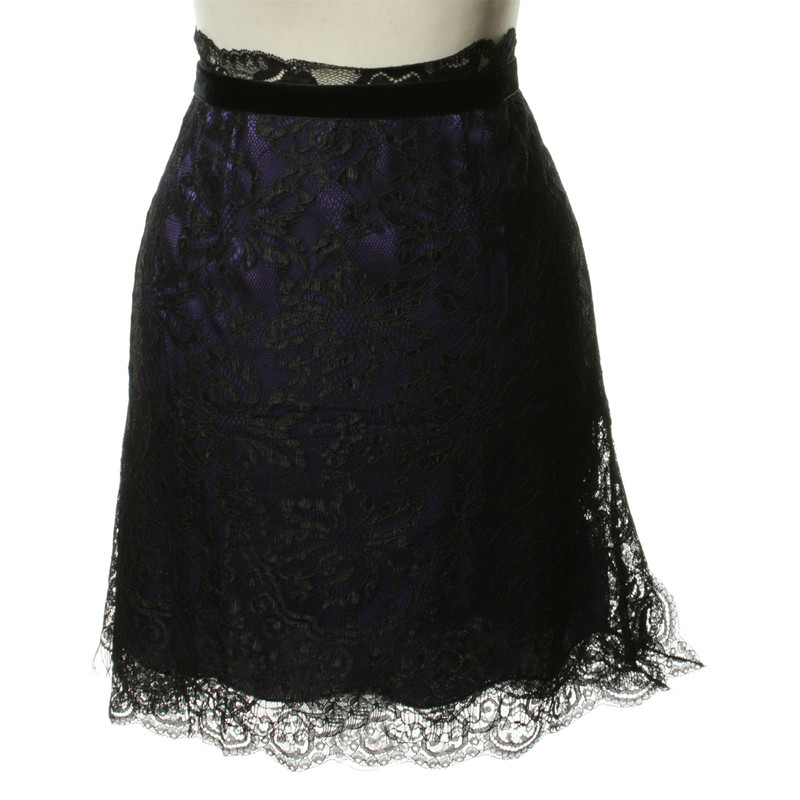 D&G Jupe dentelle noir et violet