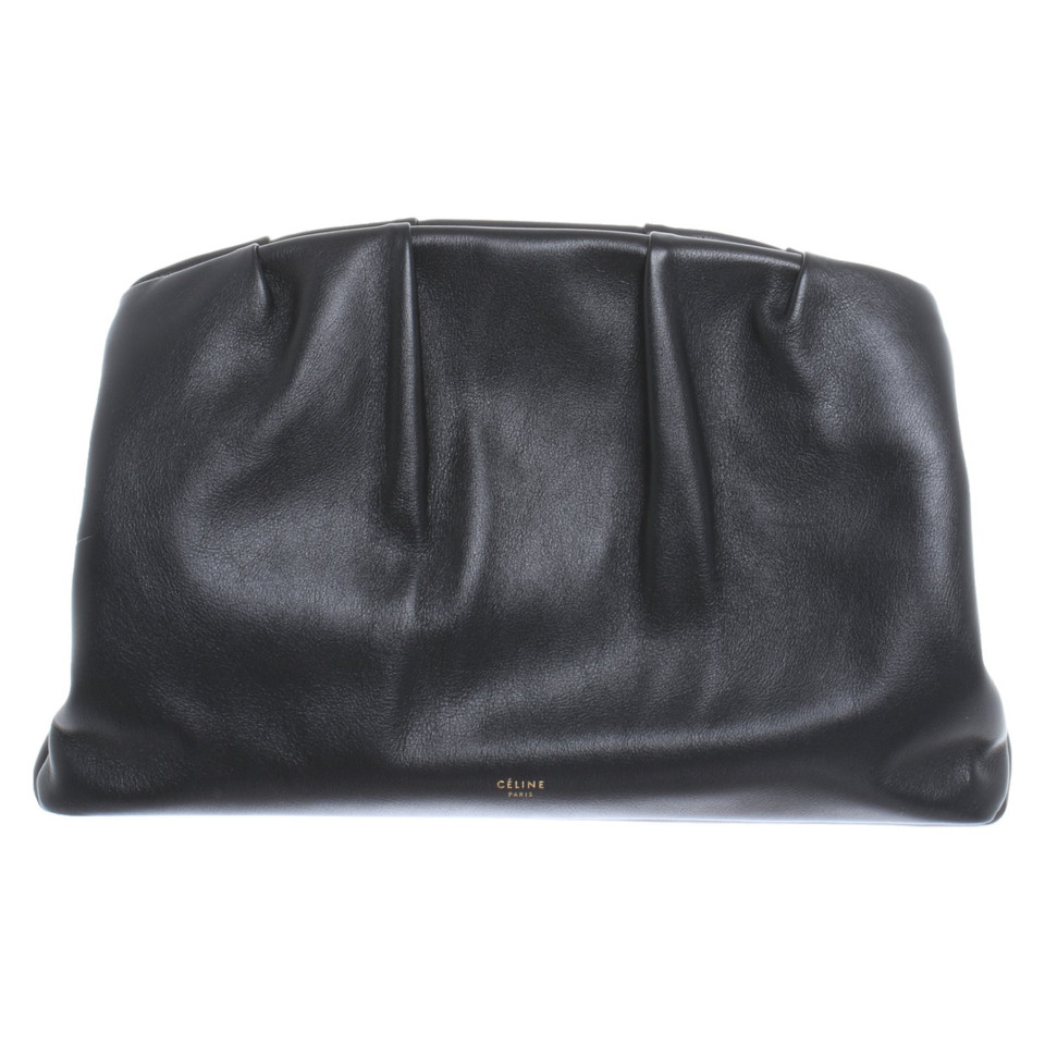 Céline Clutch Bag Leather in Black