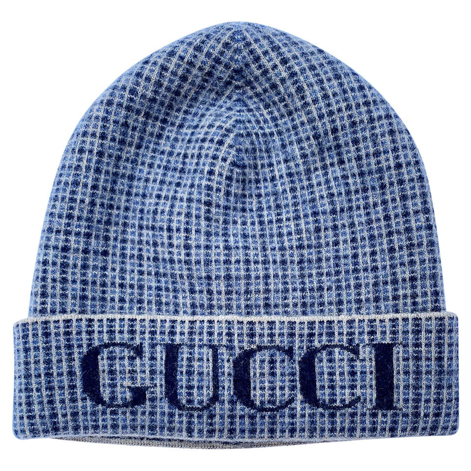 Gucci Chapeau/Casquette en Laine en Bleu