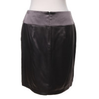 Luisa Cerano Silk skirt in grey brown