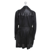 Hugo Boss Lederen jas in zwart