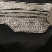 Burberry borsa di pelle color argento