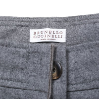 Brunello Cucinelli Hose aus Wolle in Grau