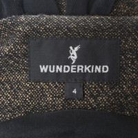 Wunderkind Robe en tweed en noir / brun clair