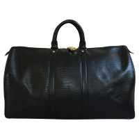 Louis Vuitton Keepall 50 Patent leather in Black