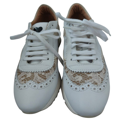 Twin Set Simona Barbieri Sneakers aus Leder in Beige