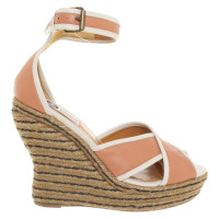 Lanvin Wedges in Nude / White