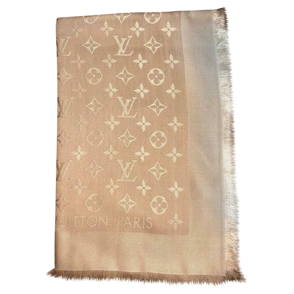 Louis Vuitton Monogram Tuch en Soie en Beige