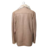 Escada Lammfelljacke in Ocker