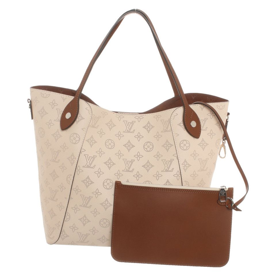 Louis Vuitton Hina MM aus Leder in Creme