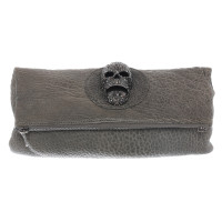 Thomas Wylde Clutch aus Leder in Grau