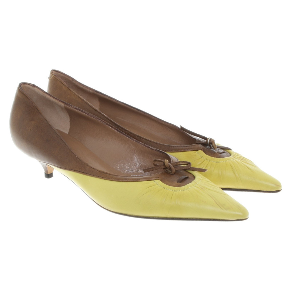 Marni pumps in marrone / giallo