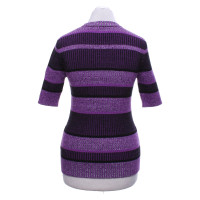 T By Alexander Wang Short-sleeved sweater with striped pattern