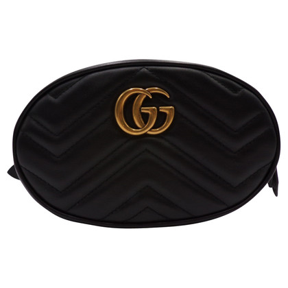 Gucci Reisetasche aus Leder in Schwarz