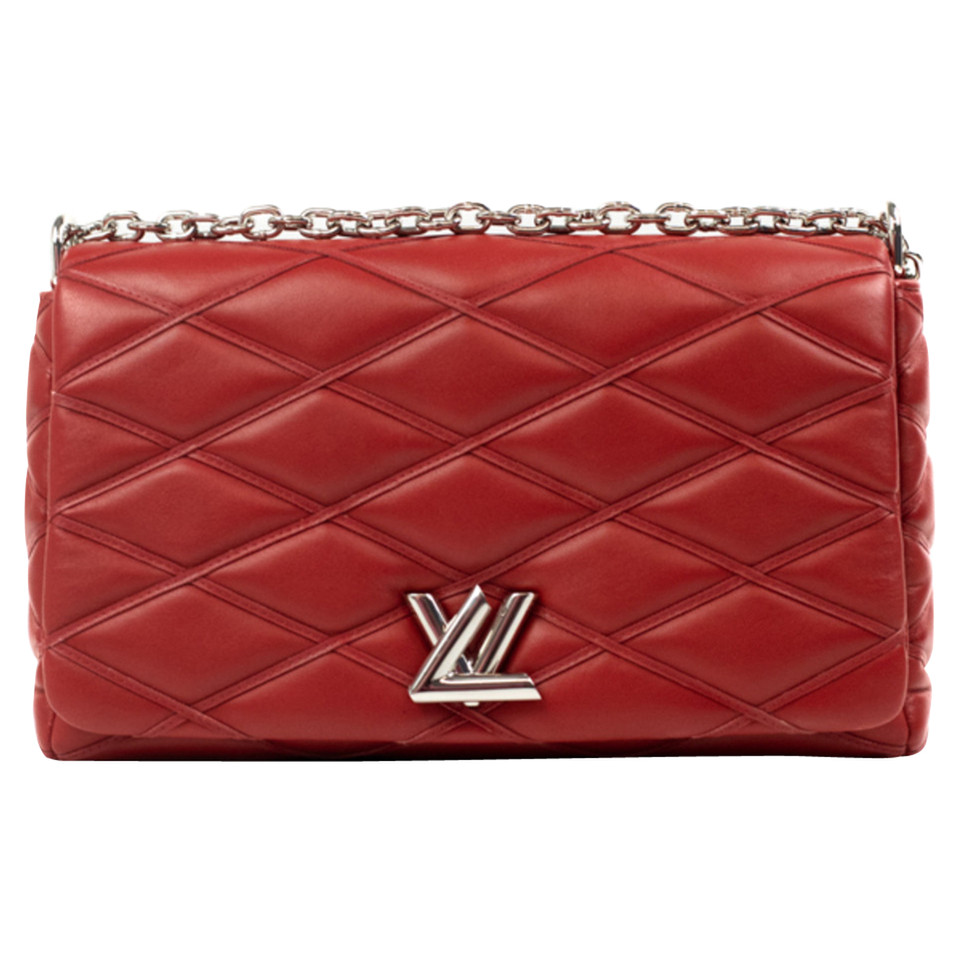 Louis Vuitton Twist MM23 Leer in Rood