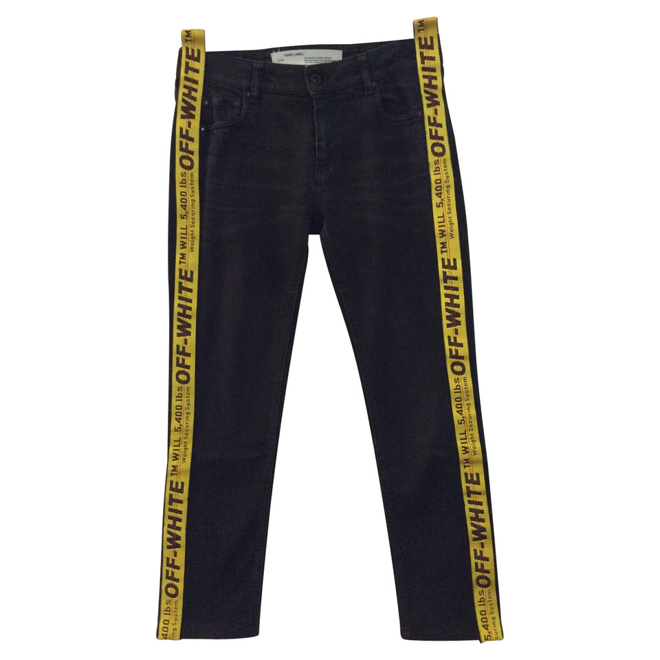 Off White Trousers Jeans fabric in Grey