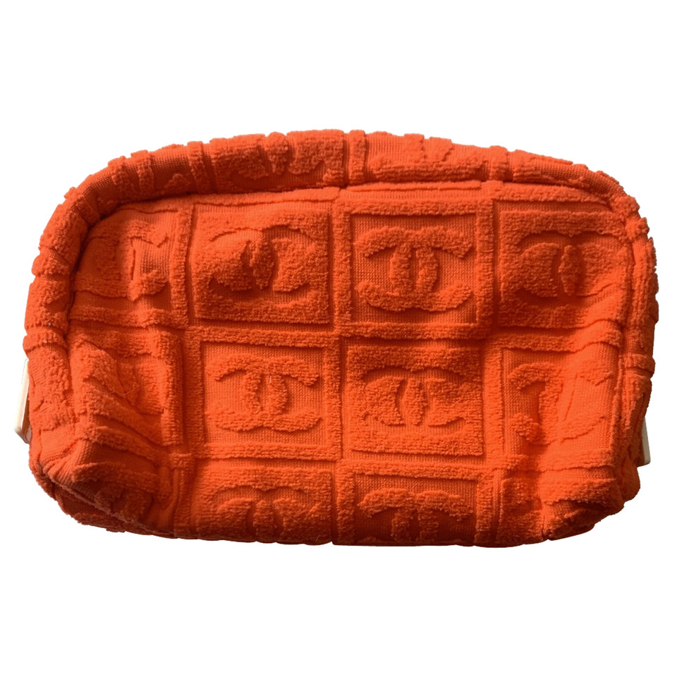 Chanel Reisetasche aus Baumwolle in Orange