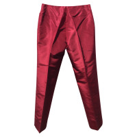 Blumarine Paire de Pantalon en Soie en Rouge