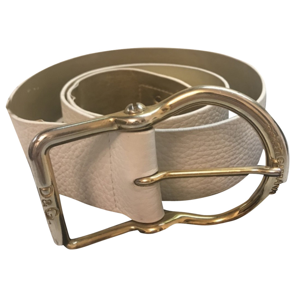 D&G Belt Leather in White