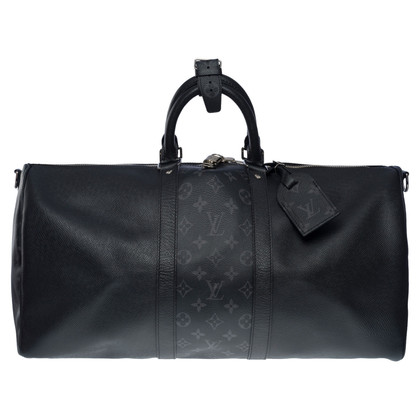 Louis Vuitton Keepall 50 aus Canvas in Schwarz