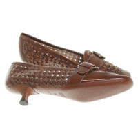 Miu Miu Pumps/Peeptoes en Cuir verni en Marron