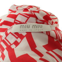 Miu Miu top in red and white