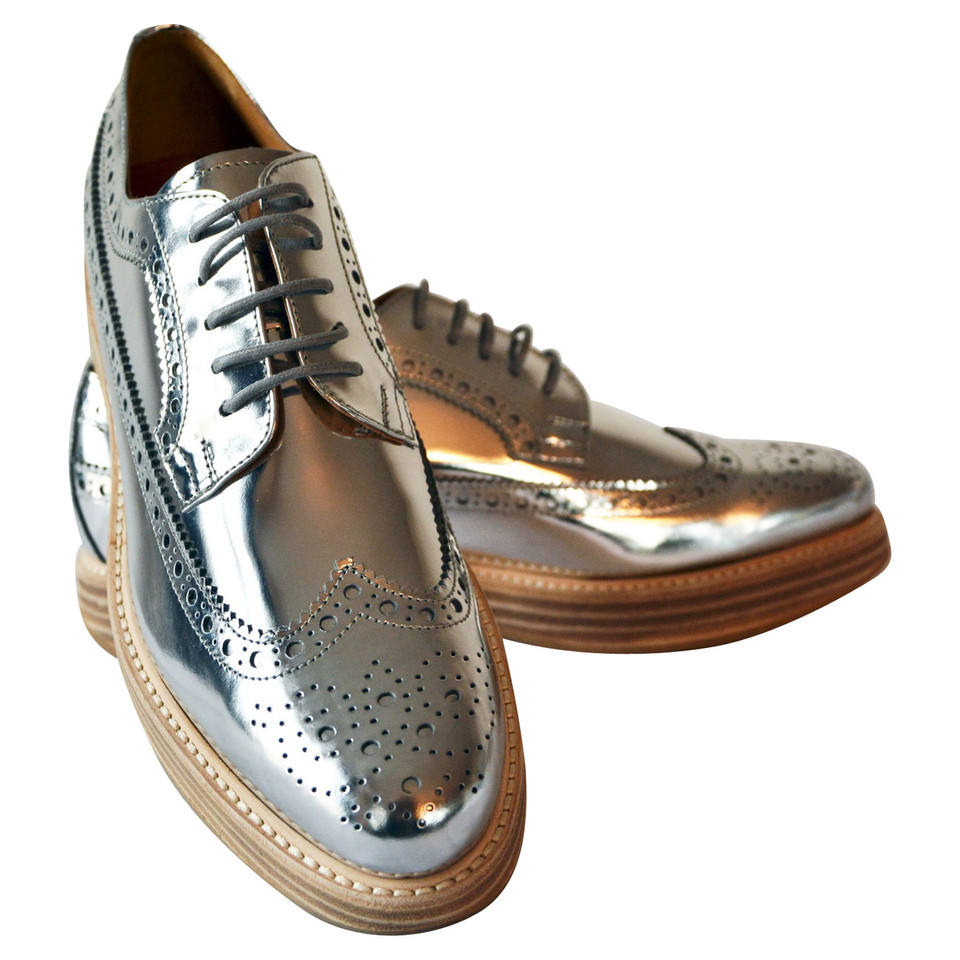 Church's Lace-up shoes Leather in Silvery