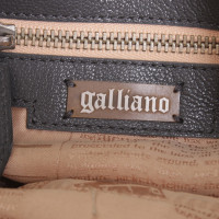 John Galliano Leder-Handtasche in Grau