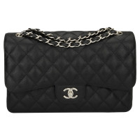 Chanel "Jumbo Double Flap Bag" made of caviar leather