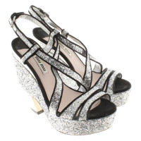 Miu Miu Silver-colored sandals