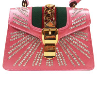 Gucci Sylvie Bag aus Leder in Rosa / Pink