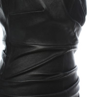 Talbot Runhof Kleid aus Leder in Schwarz
