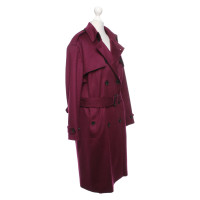 Burberry Giacca/Cappotto in Cashmere in Bordeaux