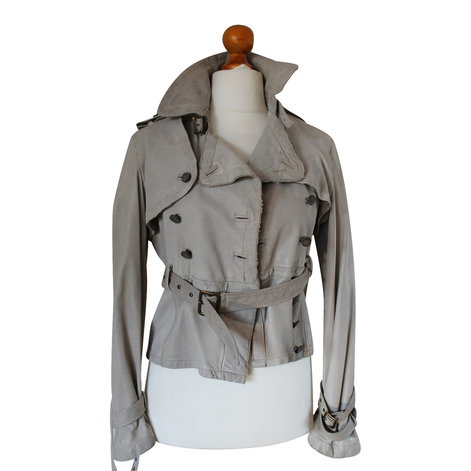 Giorgio Brato Leather Jacket Cream 38