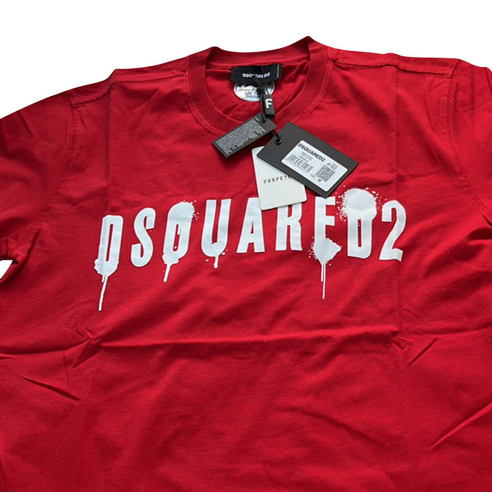 Dsquared2 Baumwolltop in Rot
