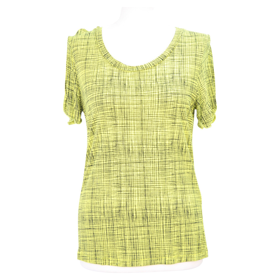 French Connection top in neon yellow