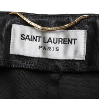 Saint Laurent Leren broek in zwart