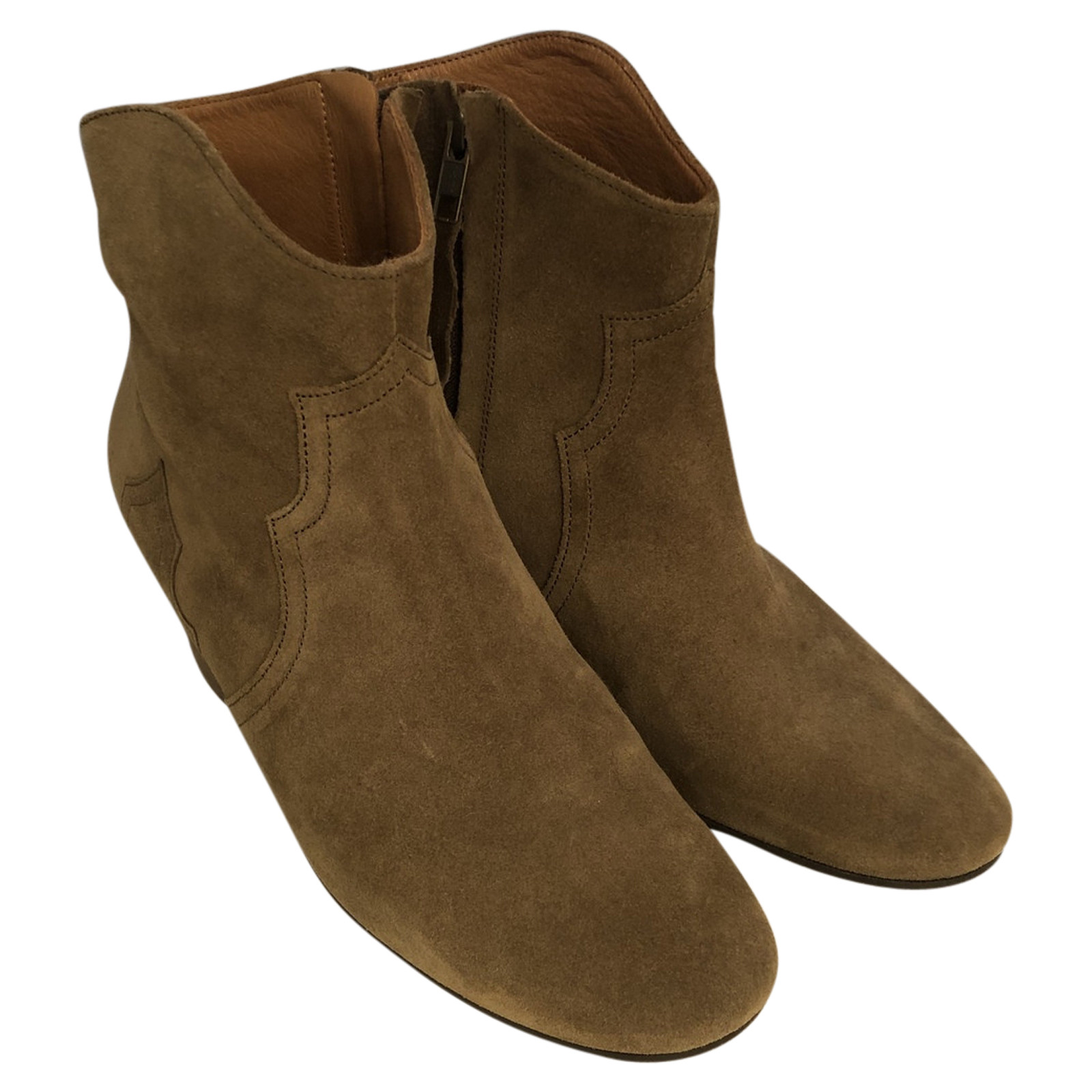Isabel Marant Etoile Ankle boots Suede in Taupe - Second Hand Isabel Marant  Etoile Ankle boots Suede in Taupe buy used for 357€ (4621388)