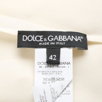 Dolce & Gabbana Oberteil aus Seide in Creme