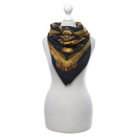 Hermès Silk scarf with golden pattern
