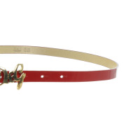 Dolce & Gabbana Cintura in pelle verniciata in rosso