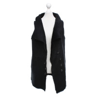 Faith Connexion Gilet in Pelle in Nero